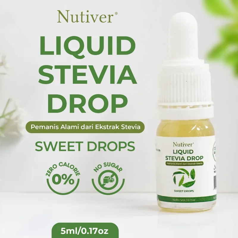 NUTIVER Stevia Tetes Liquid Stevia Cair Pemanis Gula Stevia Natural Sweetener Nol Kalori