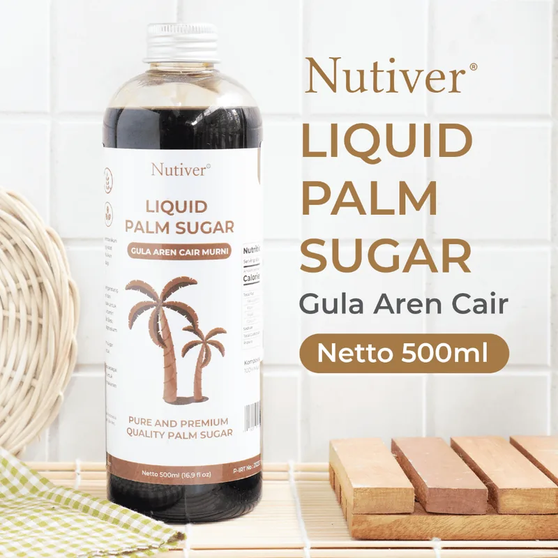NUTIVER Gula Aren Cair Organik 500ml (720gr) Gula Aren Asli Brown Sugar Palm Sugar