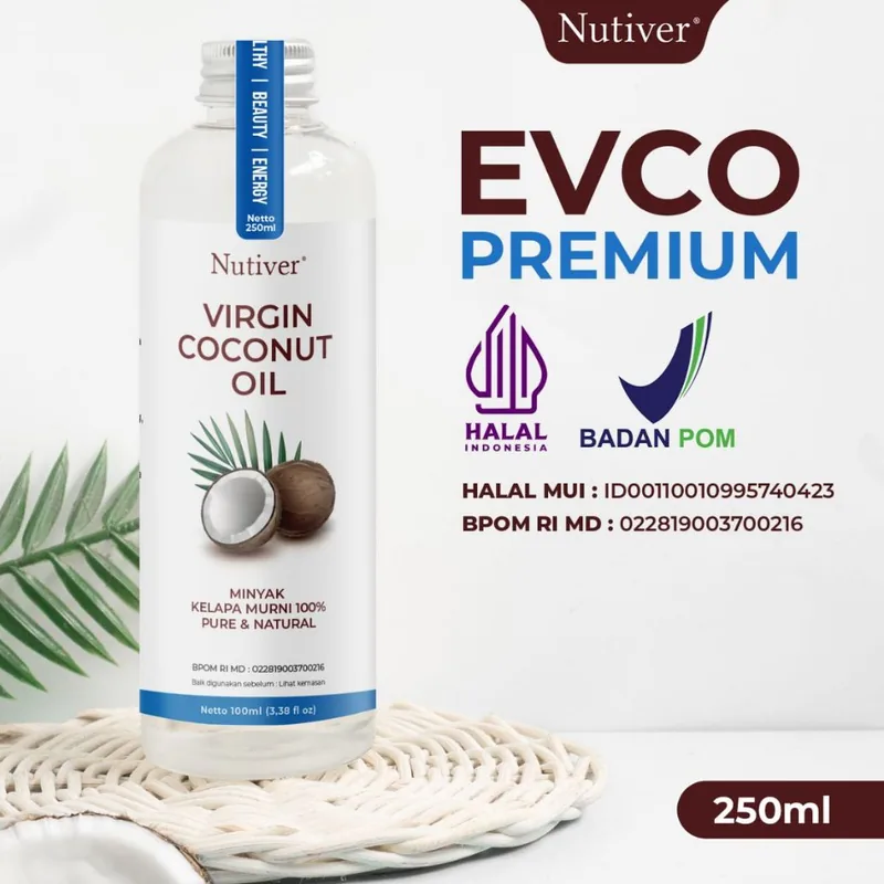 NUTIVER VCO Minyak Kelapa Murni Virgin Coconut Oil Cold Pressed 250ml