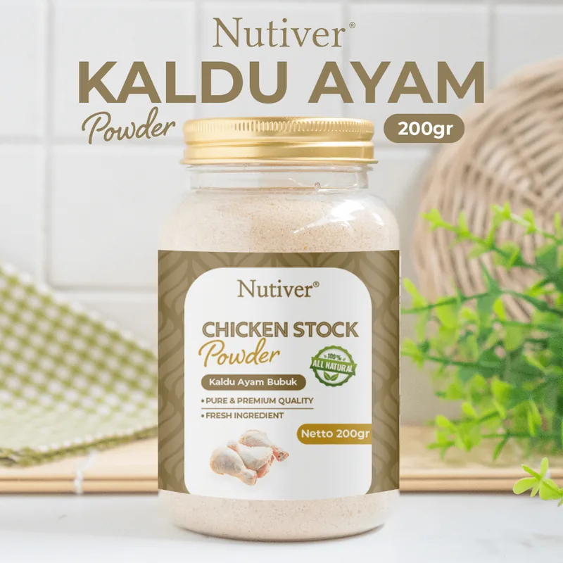 NUTIVER Kaldu Ayam Bubuk Non-MSG - Bumbu Dapur Sehat dan Praktis