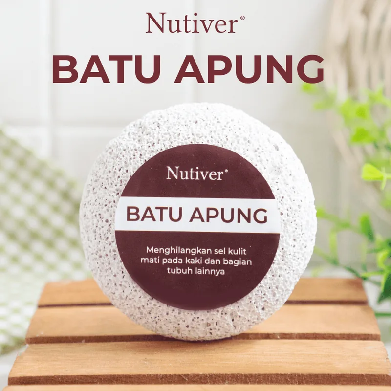 NUTIVER Batu Apung Natural Lava Stone Penghilang Sel Kulit Mati & Kapalan